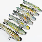8 Section Jointed Swimbait Fishing Lure for Bass Pike Walleye Saltwater