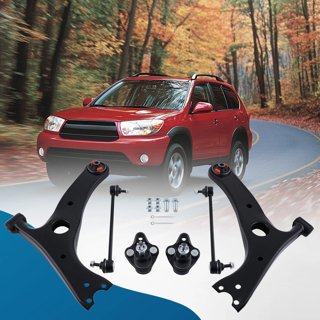 6PC Front Lower Control Arm w/ Sway Bar for Toyota RAV4 (2001–2005) 4806942041