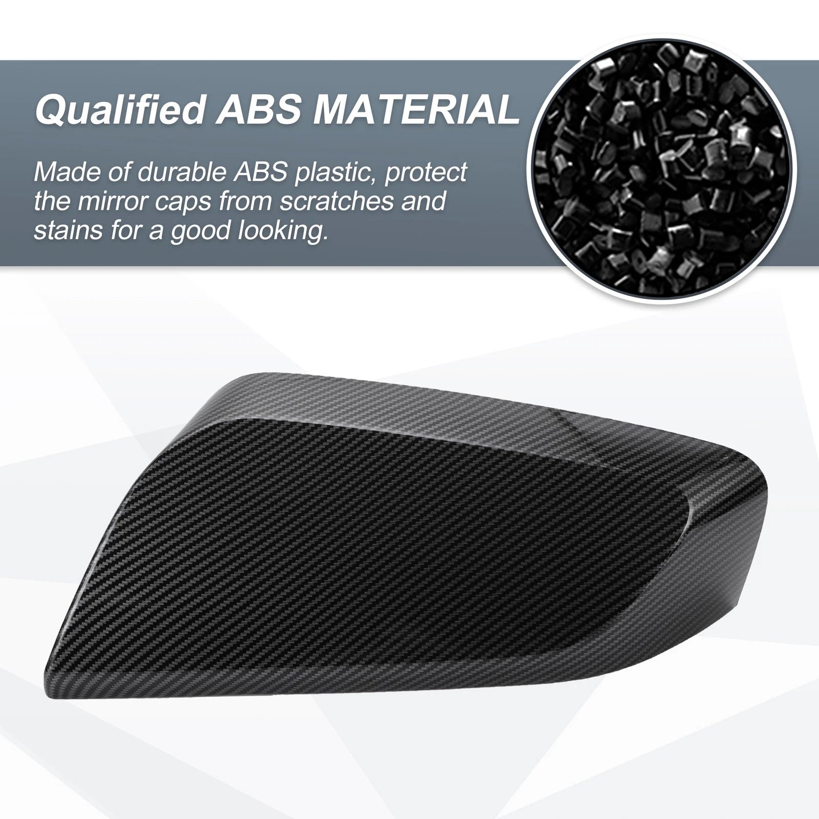 Set of 2 Rearview Mirror Cover Caps Black Carbon Fiber for Chevrolet Impala (2014–2020)