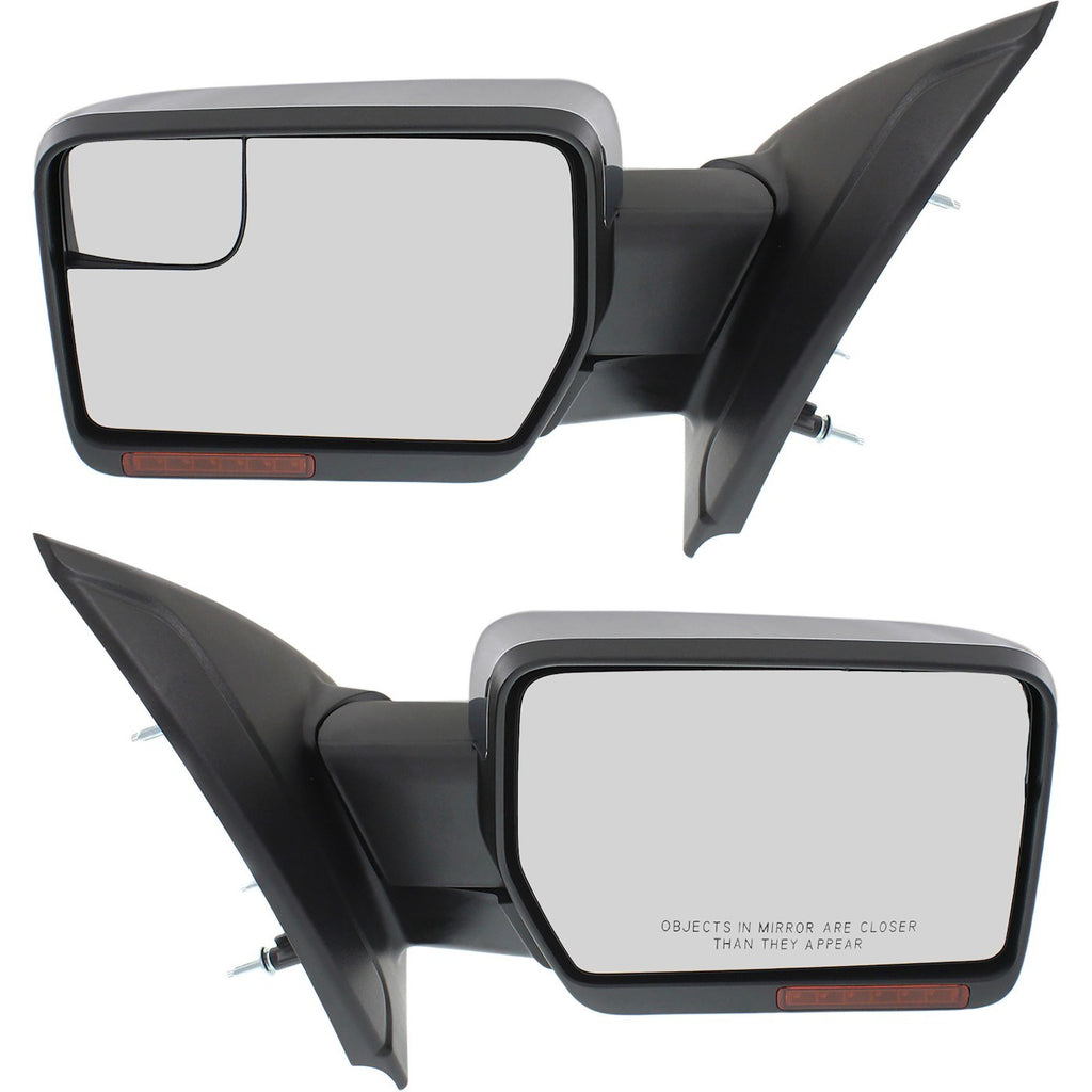 Set of 2 Mirrors for Ford F-150 (2011–2014) Power Heated Chrome