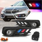 Mustang Style LED Fog Lights with Bezel for Honda Civic (2016–2017)