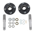 Set of 2 Straight Spindles & Bearings for 4-Bolt Hub Assembly