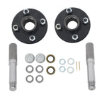 Set of 2 Straight Spindles & Bearings for 4-Bolt Hub Assembly