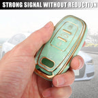 Key Fob Remote Control Cover 3 Button TPU Shell Green for Audi A6 (2012–2018)