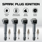 Set of 4 Ignition Coils UF602 & Spark Plugs for Honda Accord CR-V Civic Acura ILX (2012–2015)