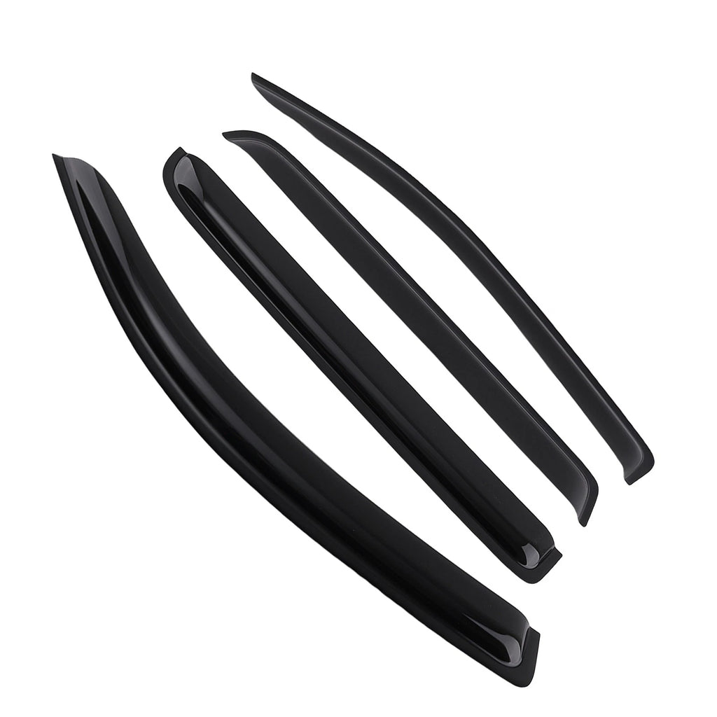 Window Visors Rain Guards for Toyota Tacoma Double Cab (2016–2023) Black