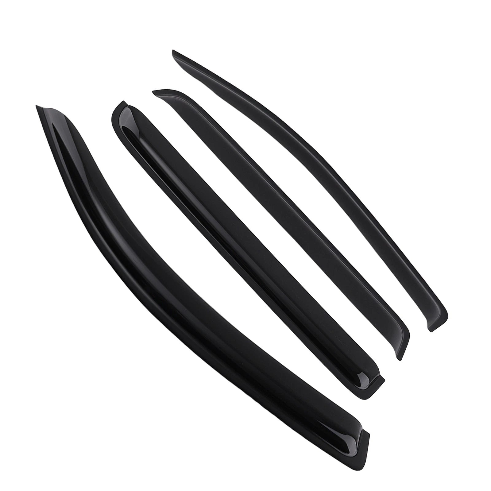 Window Visors Rain Guards for Toyota Tacoma Double Cab (2016–2023) Black