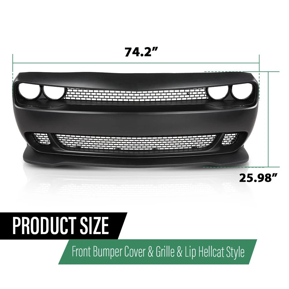 Hellcat Style Front Bumper Body Kit for Dodge Challenger (2015–2023)