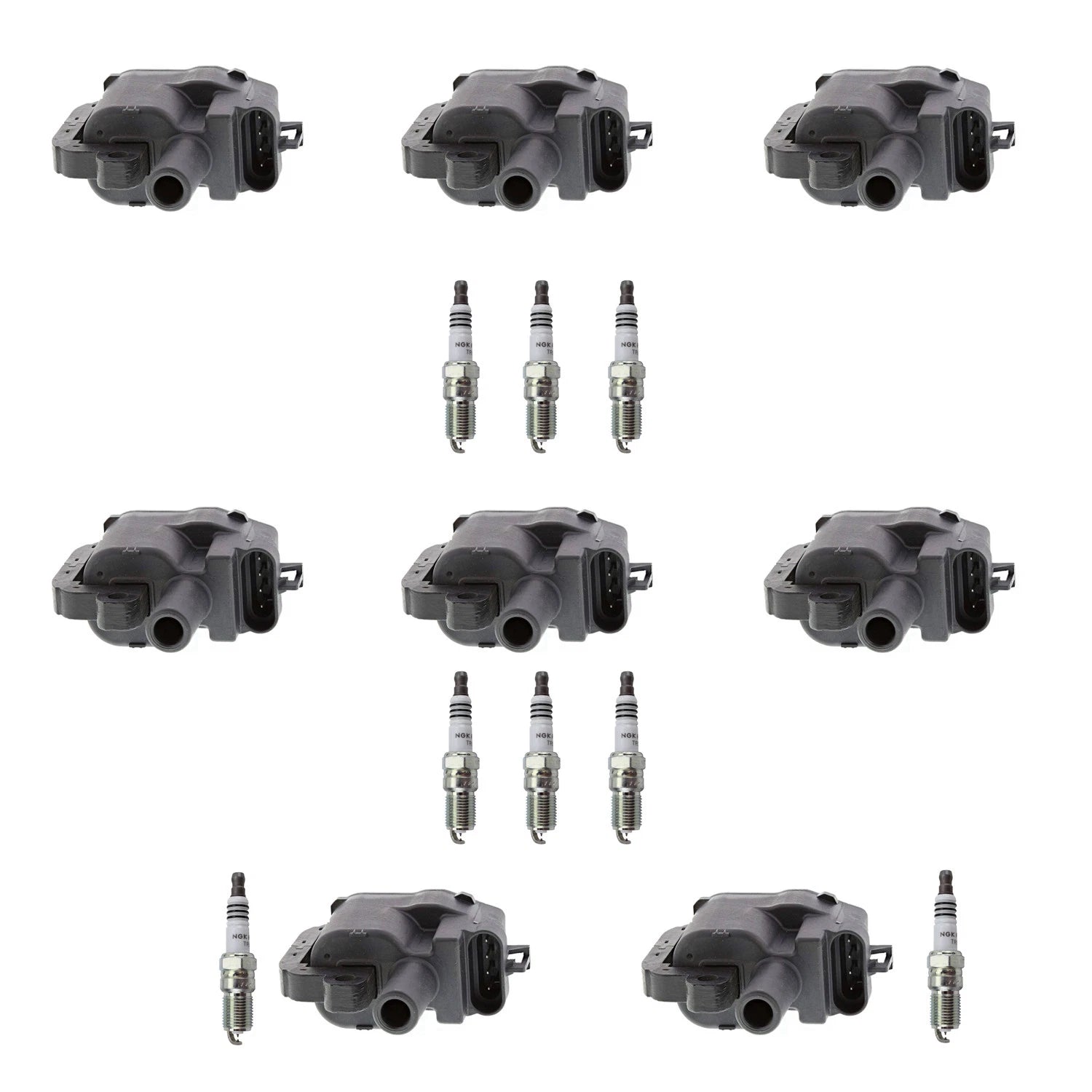Set of 8 Ignition Coils & NGK Ruthenium Spark Plugs for Camaro Corvette