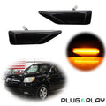 2X Black Lens Amber LED Front Side Marker Lights for Honda Pilot (2006–2008)