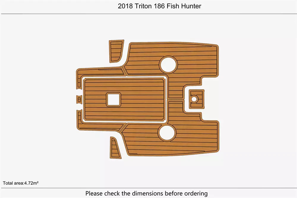 EVA Foam Cockpit Pads for Triton 186 Fish Hunter (2018)