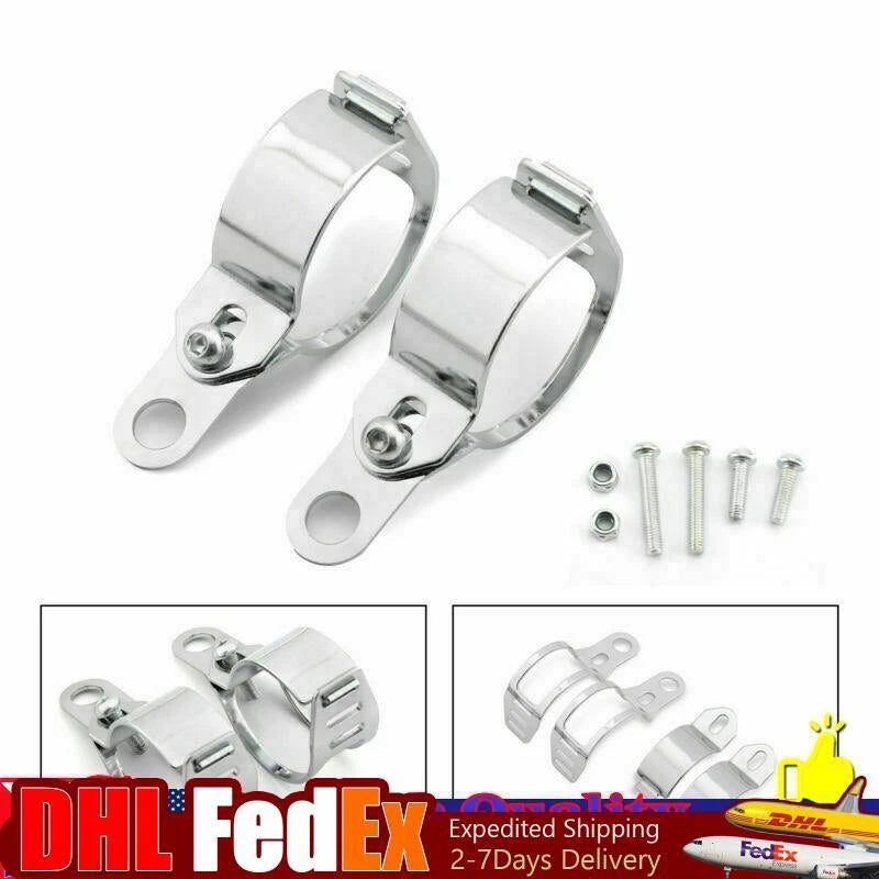Turn Signal Light Bracket for Motorcycle Front Fork 41-51mm Chrome