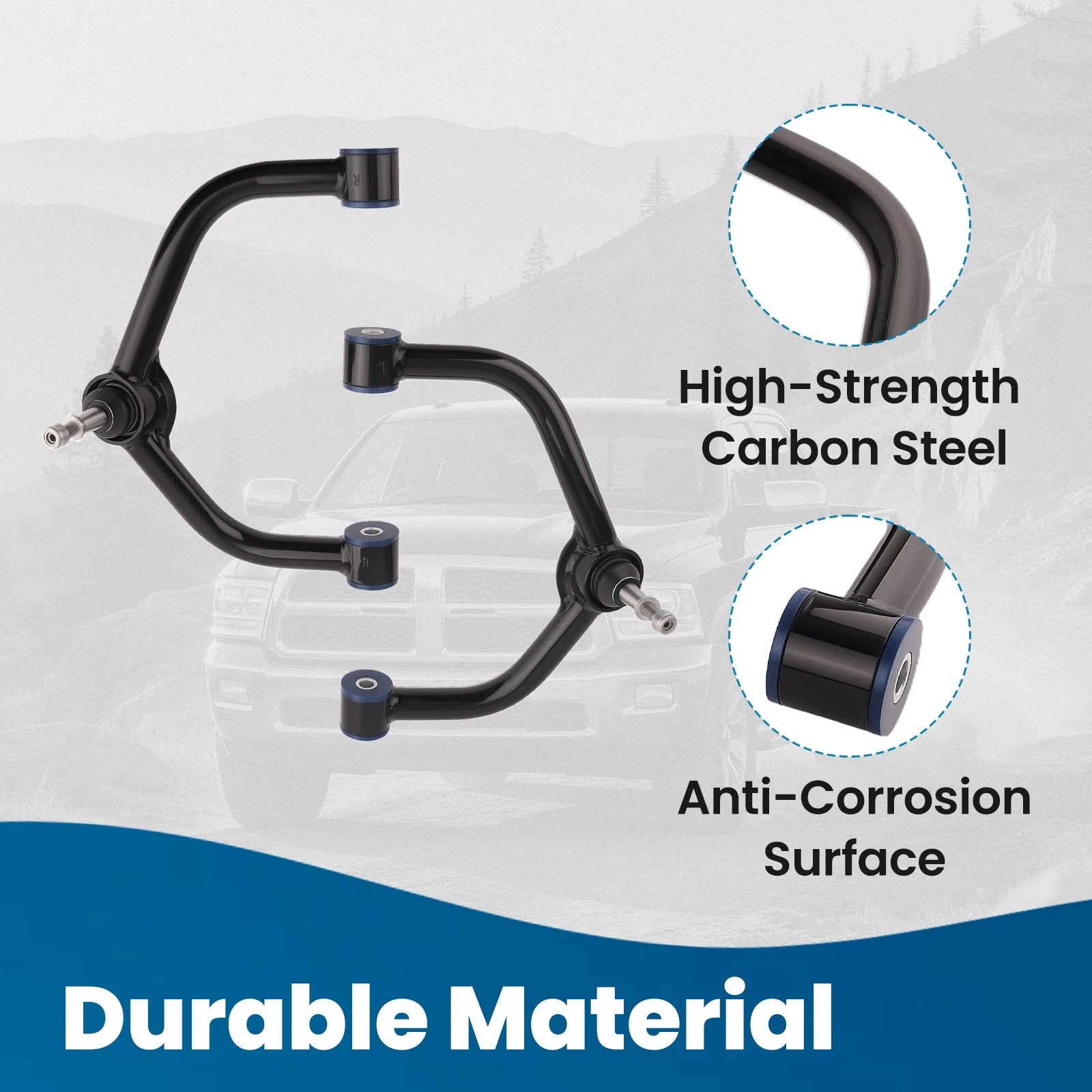 Front Upper Control Arms for Dodge Ram 1500 (2006–2023) 2-4" Lift 4WD