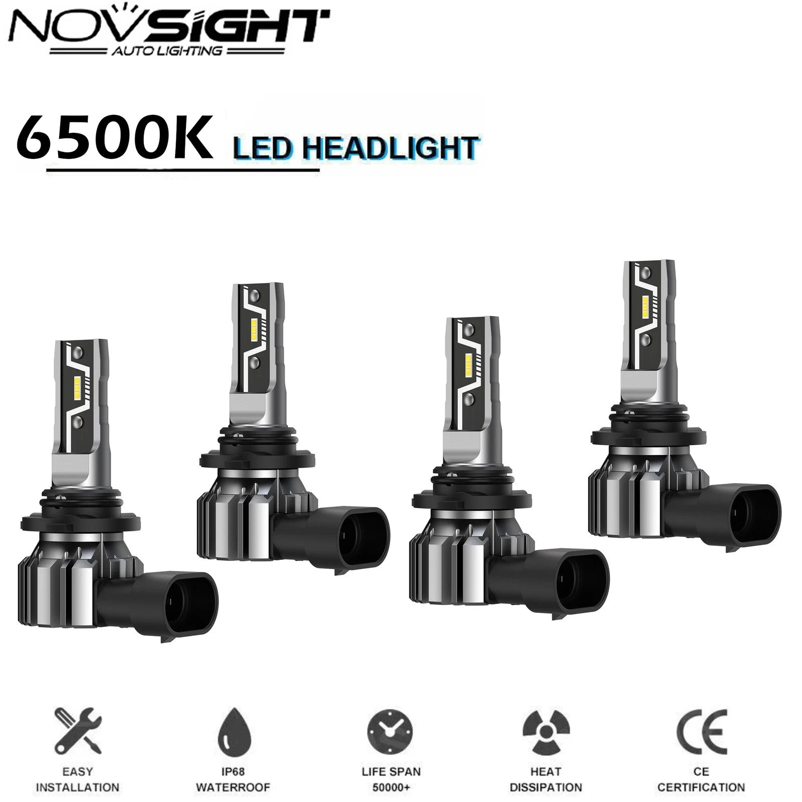 4X 9005 LED Headlight Bulbs Kit for Land Rover Range (2012–2017)