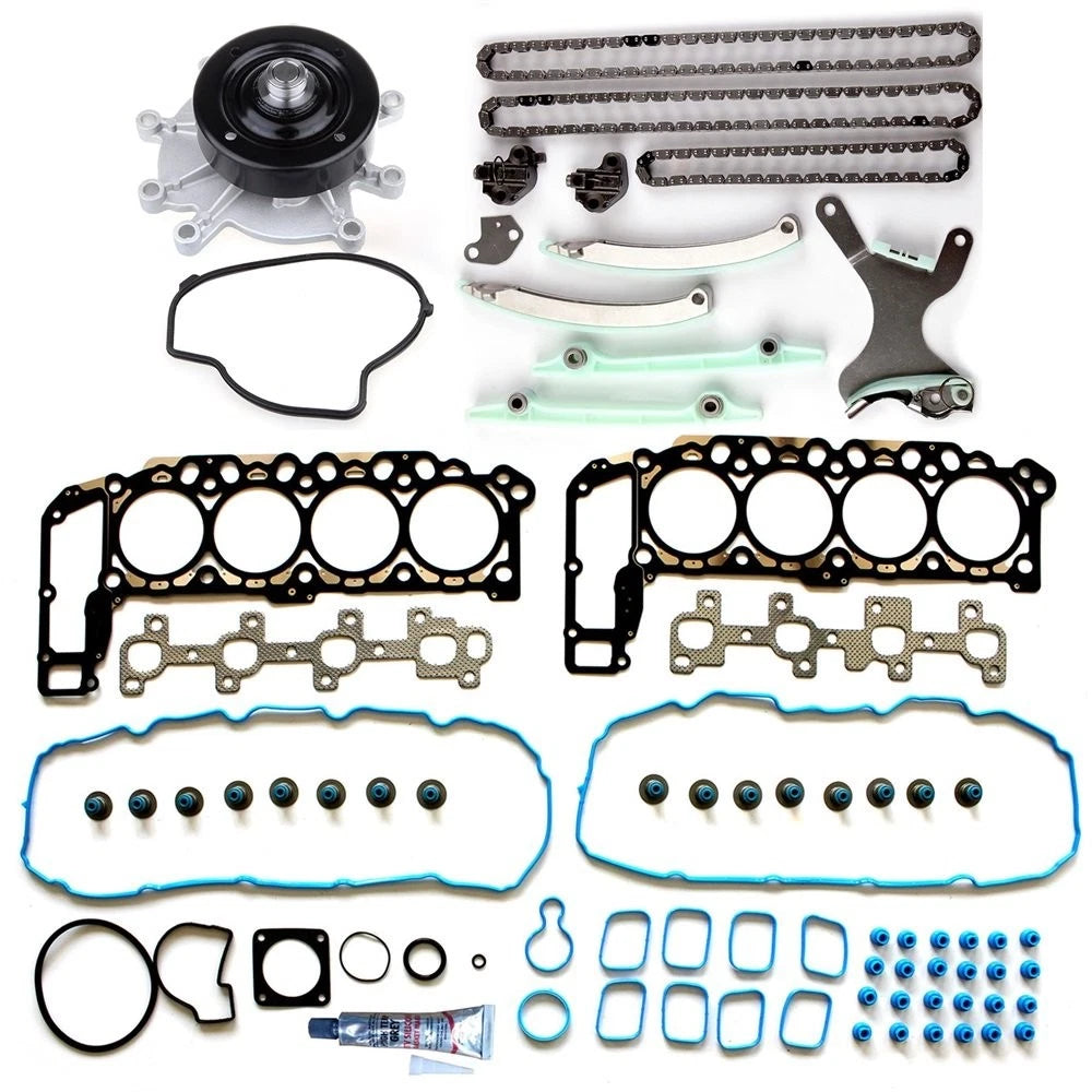Water Pump & Timing Chain Kit Head Gasket Set for Dodge Durango (2002–2003)