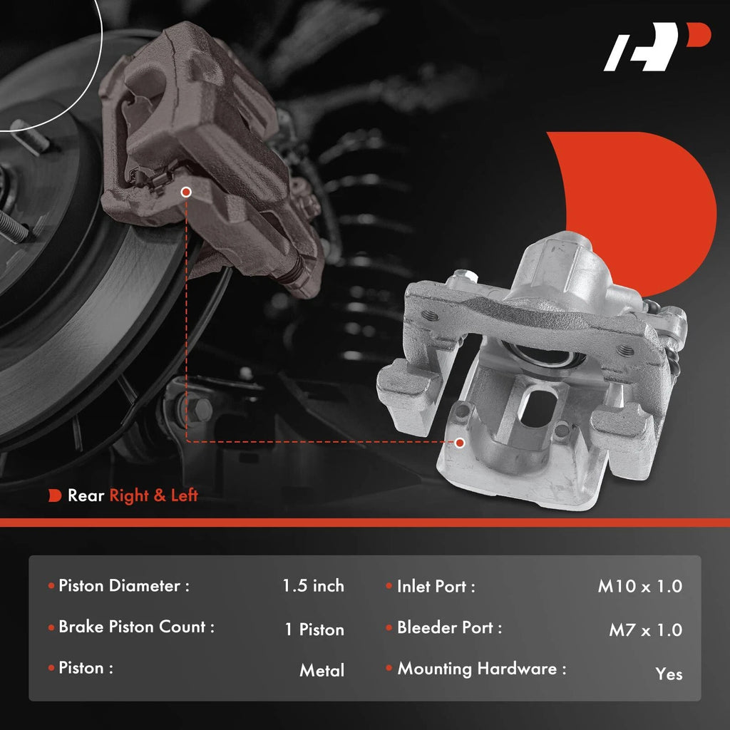 Rear Disc Brake Calipers w/ Bracket for Toyota Camry Avalon Lexus (2007–2011)