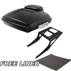 Matte Black Razor Trunk Pad Mount Rack for Harley Fatboy FLST (2008–2017)
