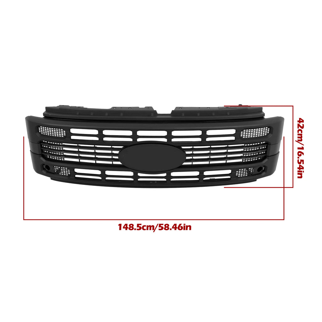 Front Grille for Ford F250 (2023–2024) Plastic Black Textured