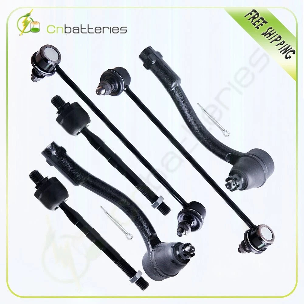 6pc Front Steering Tie Rod End & Sway Bar for Hyundai Accent (2006–2011)