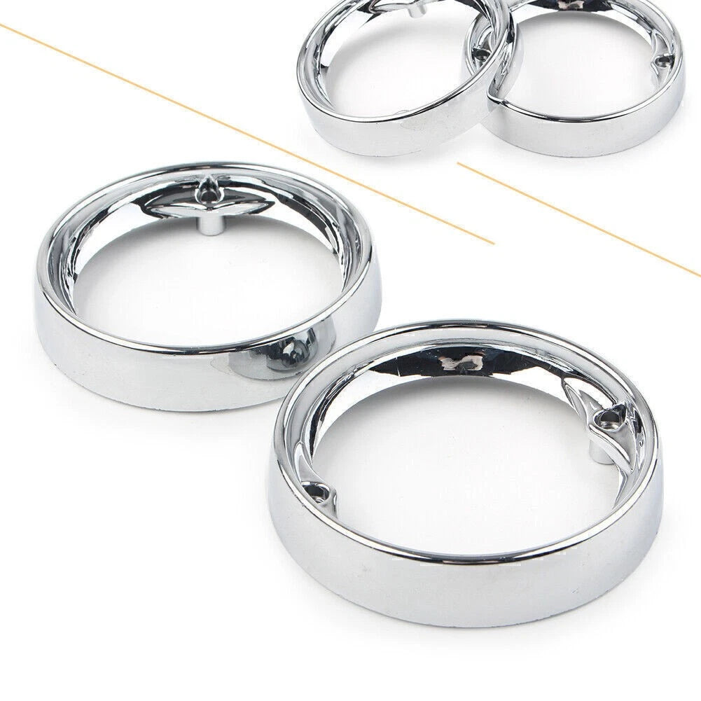 Chrome Visor-Style Turn Signal Bezels for Harley Electra Glide, Road King (1986–2016)