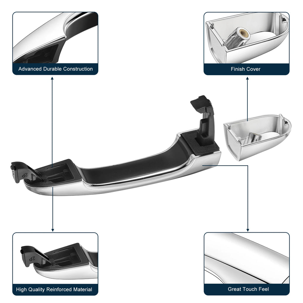 Chrome Rear Passenger Right Door Handle for Kia Sorento (2011–2015)