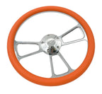 Billet Steering Wheel with Orange Wrap and Chevy Bowtie for Camaro (2010–2015)