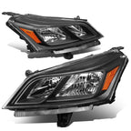 Set of 2 Black Amber Signal Headlights for Chevy Traverse (2013–2017)