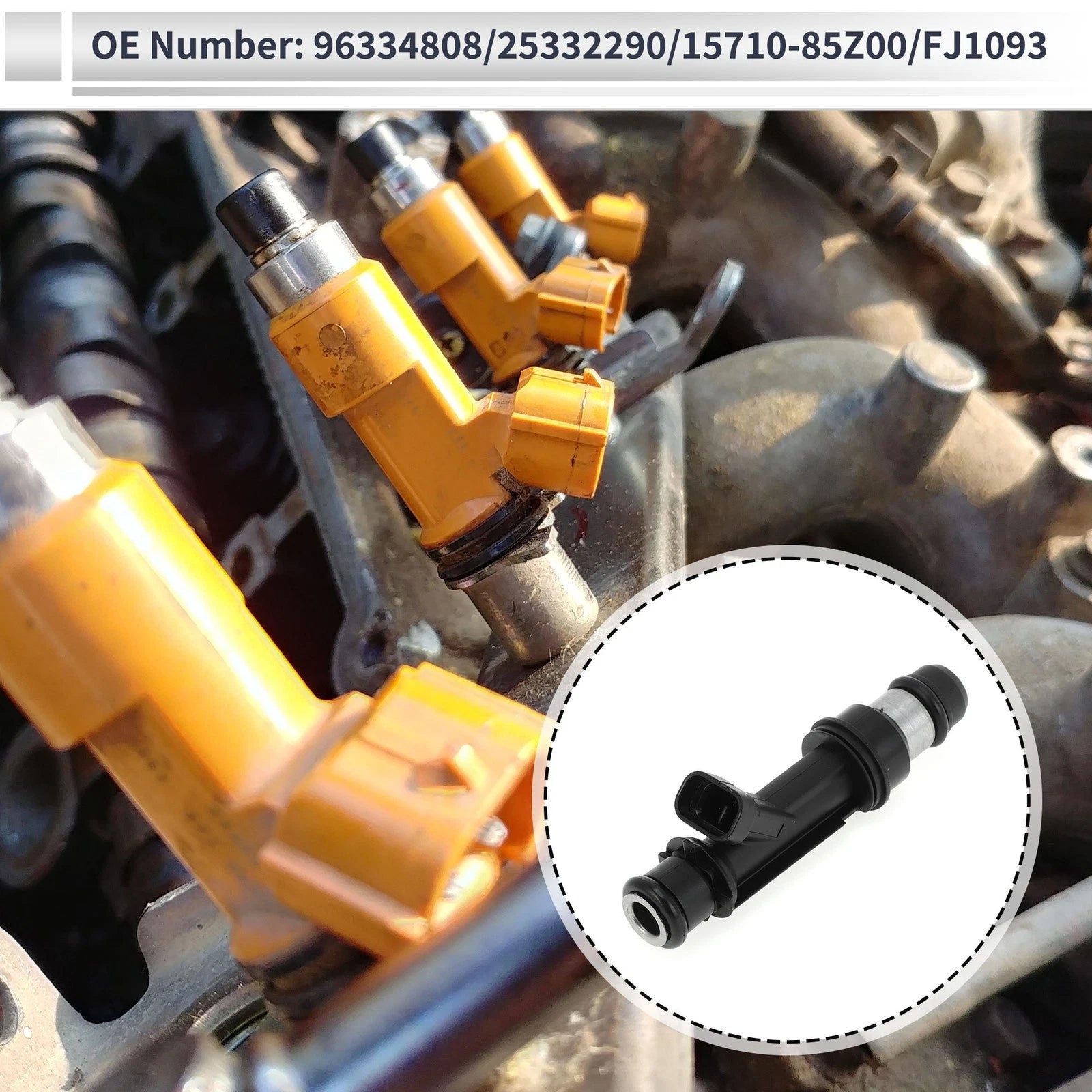 Fuel Injector No. 96334808 for Suzuki Reno 2.0L (2005–2008) 1 Pc Black