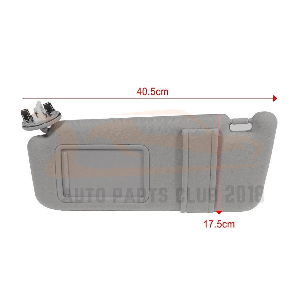 Driver Side Sun Visor for Toyota Camry (2007-2011) with Sunroof, Light Gray