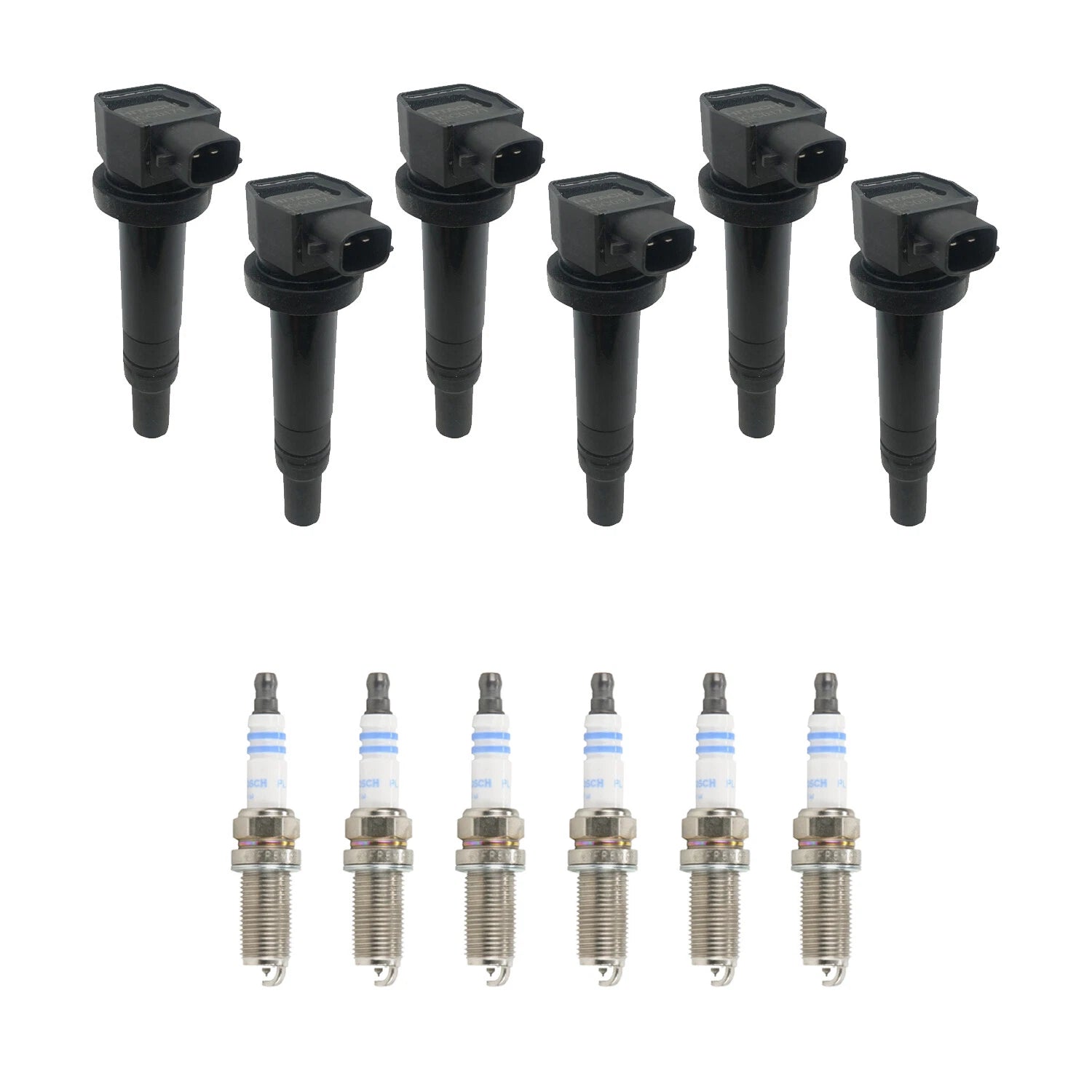 Set of 6 Ignition Coils & Spark Plugs for Kia Optima Rondo V6 (2006–2010)
