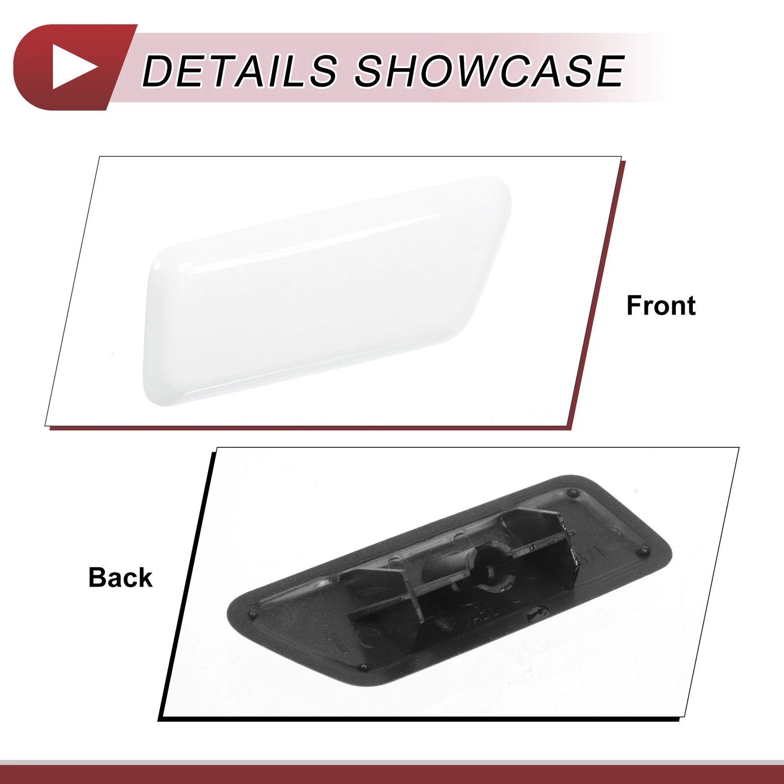 Front Right Washer Nozzle Cover Cap for Mitsubishi Outlander (2006–2018) White