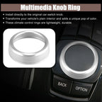 Knob Cover Ring for BMW Series X3 X4 X5 X6 Silver Tone