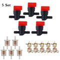 5Pcs In Line Fuel Gas Filter Shut Off Valve Kit for B&S 494768 (N/A)