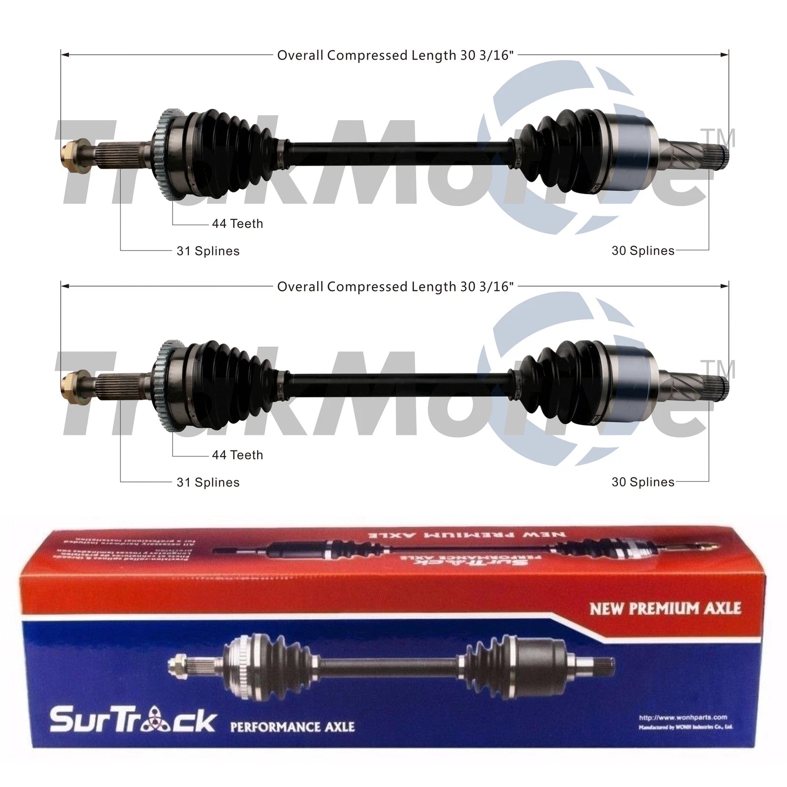 Set of 2 Rear CV Axle Shafts for Mazda RX-7 (1993–1995)