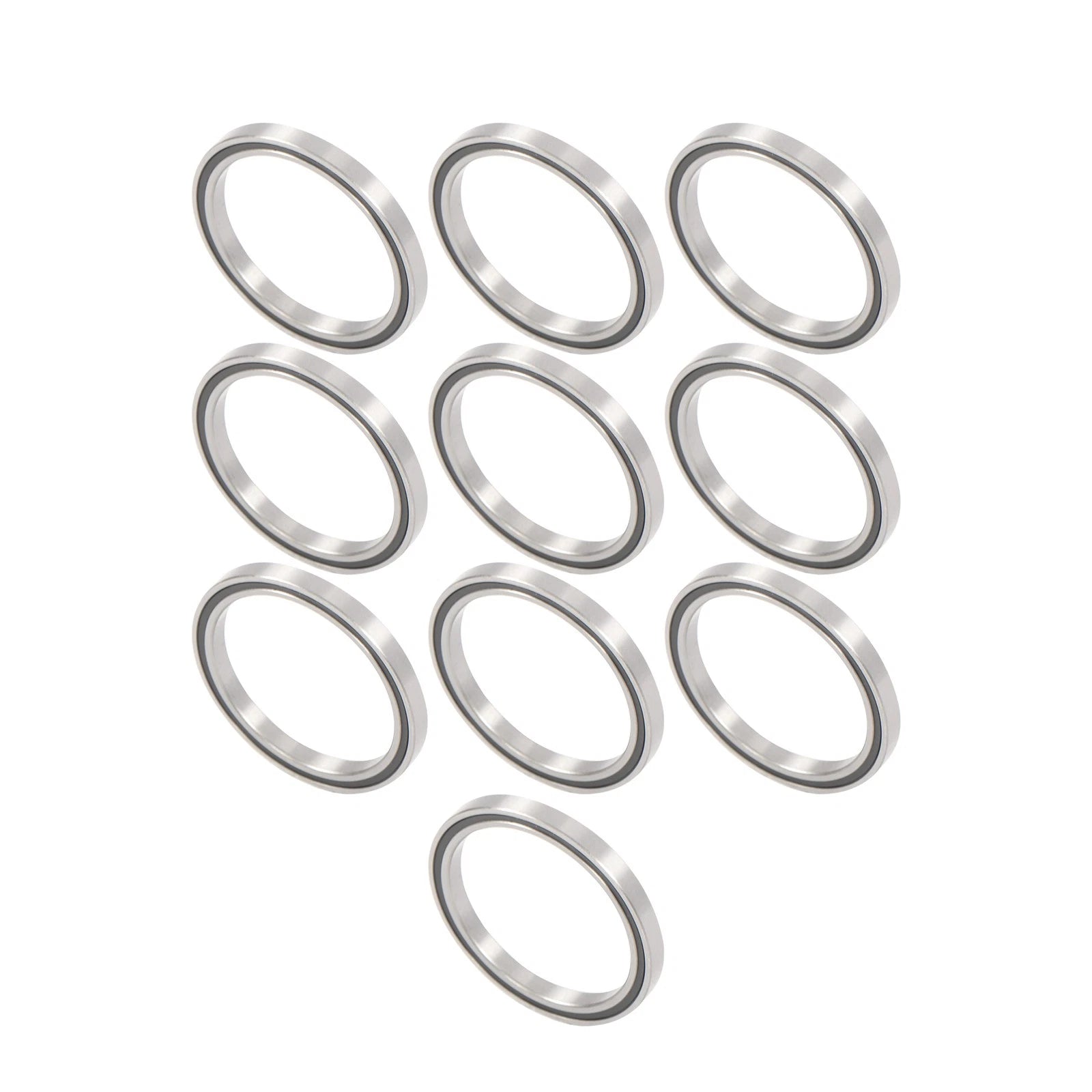 Set of 10 Rubber Seals for Deep Groove Ball Bearings (50×62×6mm)