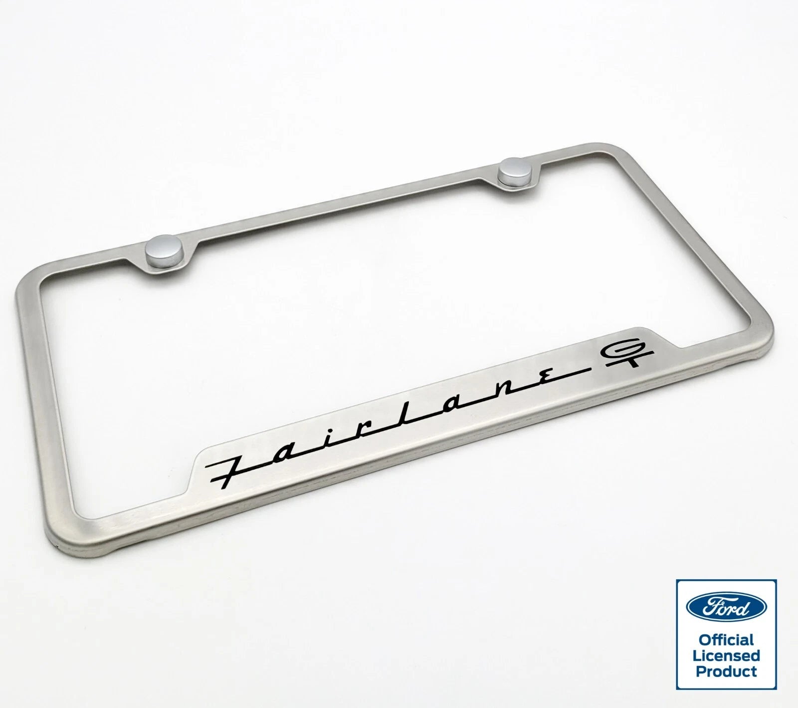 Brushed Stainless License Plate Frame Replacement for Ford Fairlane GT (1963–1963)