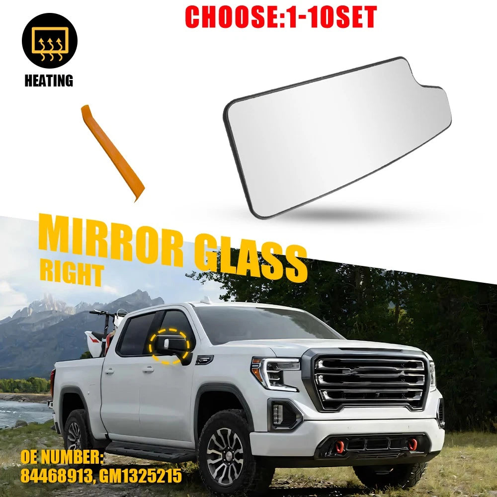 Passenger Lower Heated Mirror Glass for Chevy Silverado 1500 2500HD (2020–2021)