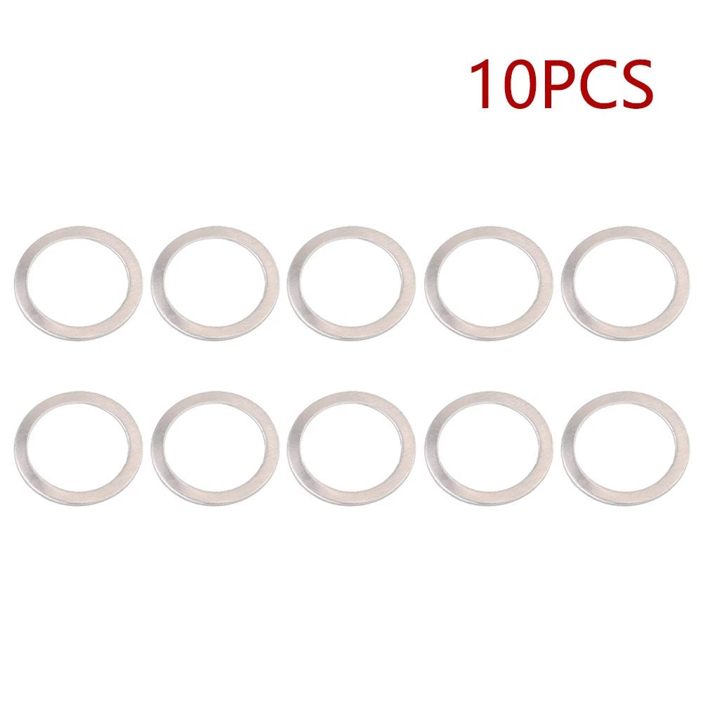 10Pcs Aluminum Bicycle Pedal Spacer Washers for Crank Cycling