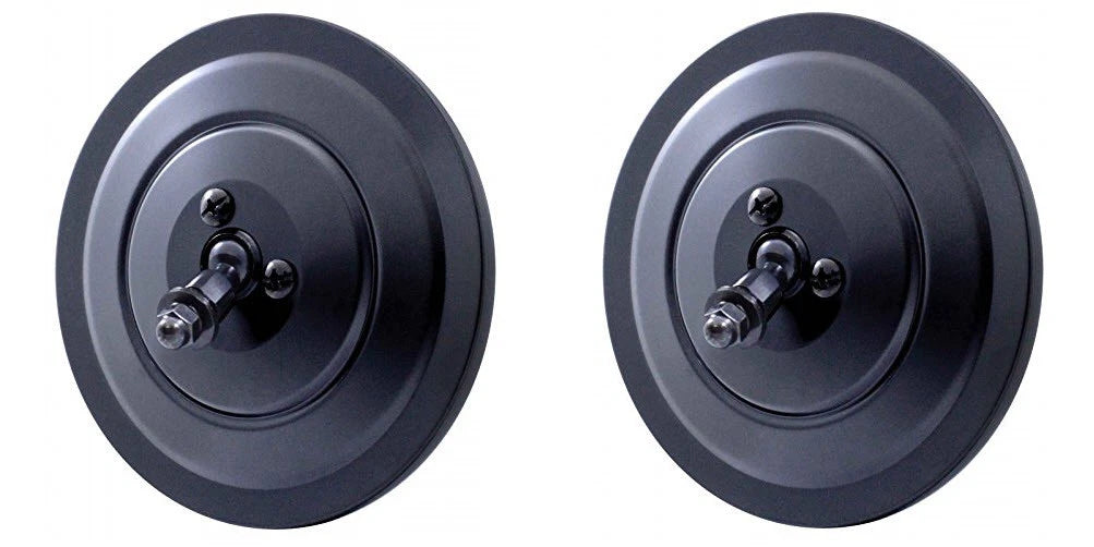 5 Inch Side Rear View Mirrors Pair with Ribbed Back for Nissan Navara (2005–2015)