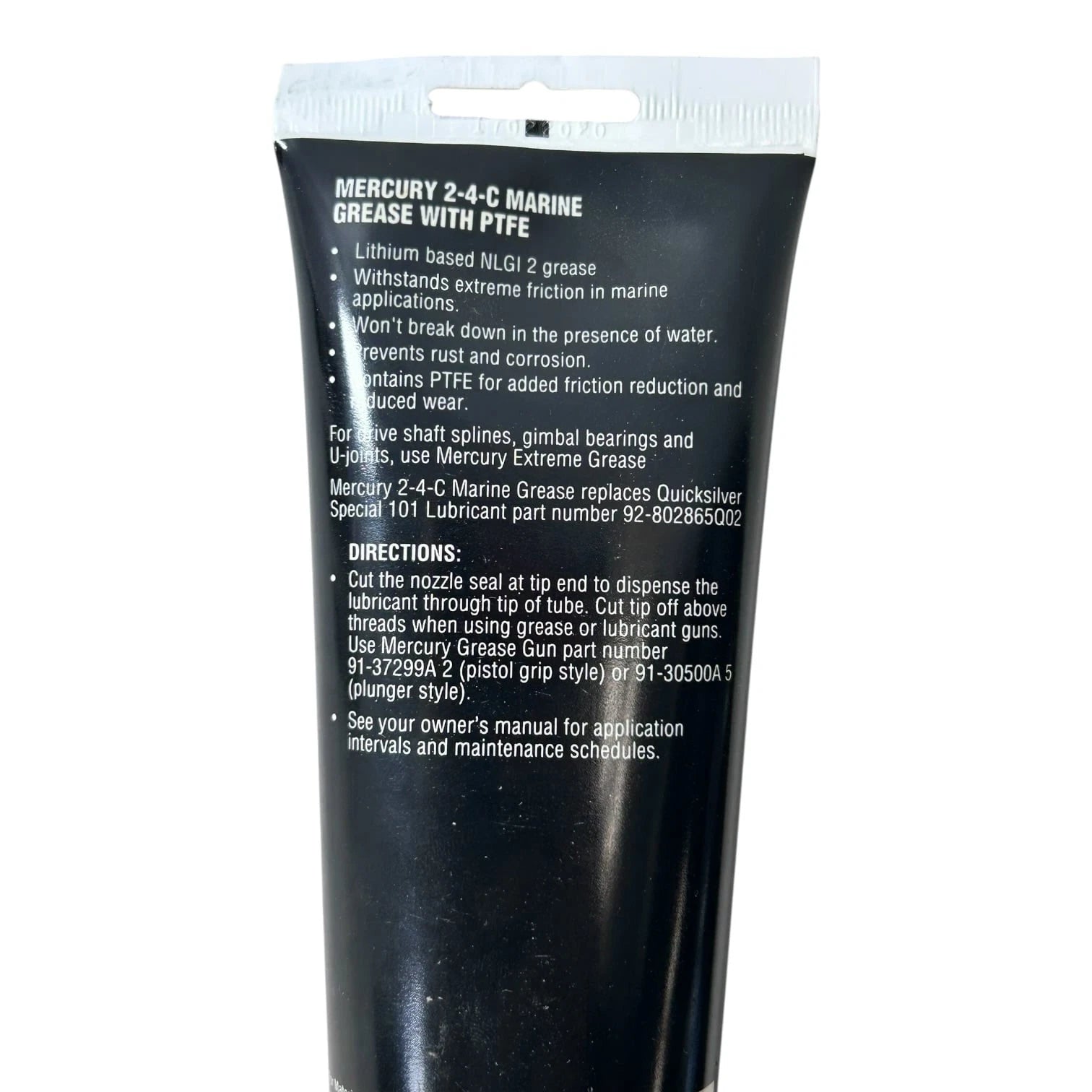Set of 4 Mercury Marine 92-802859A1 2-4-C Marine Lubricant 8 oz Tube