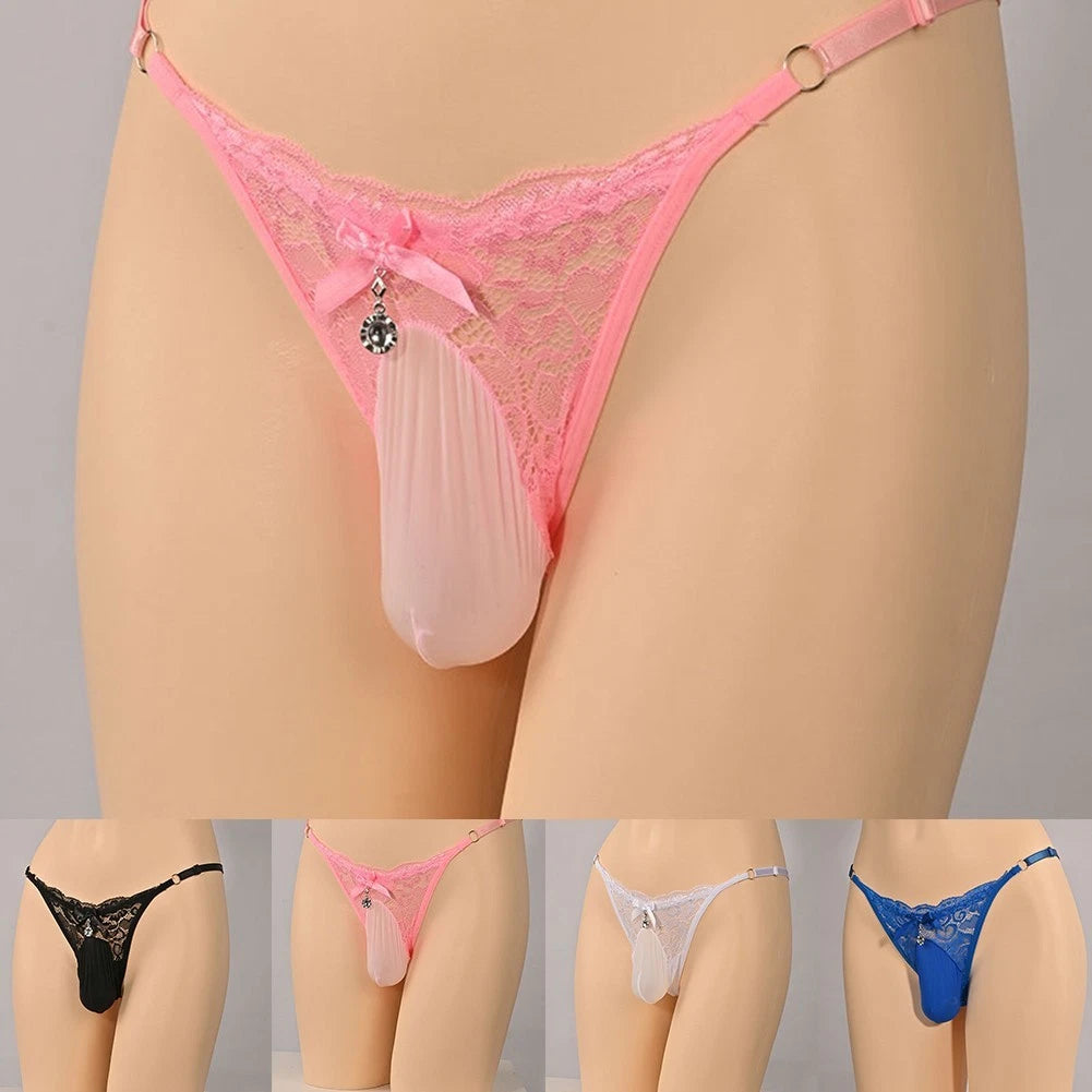 2X Low Waist Ball Underwear for Lingerie (Black/White/Pink/Red/Blue)