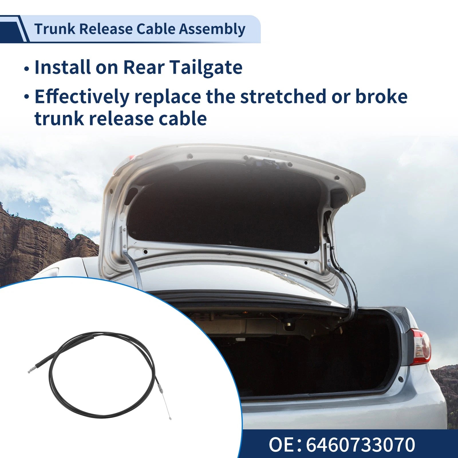 Trunk Lid Release Cable for Toyota Camry (2002–2006) No. 6460733070