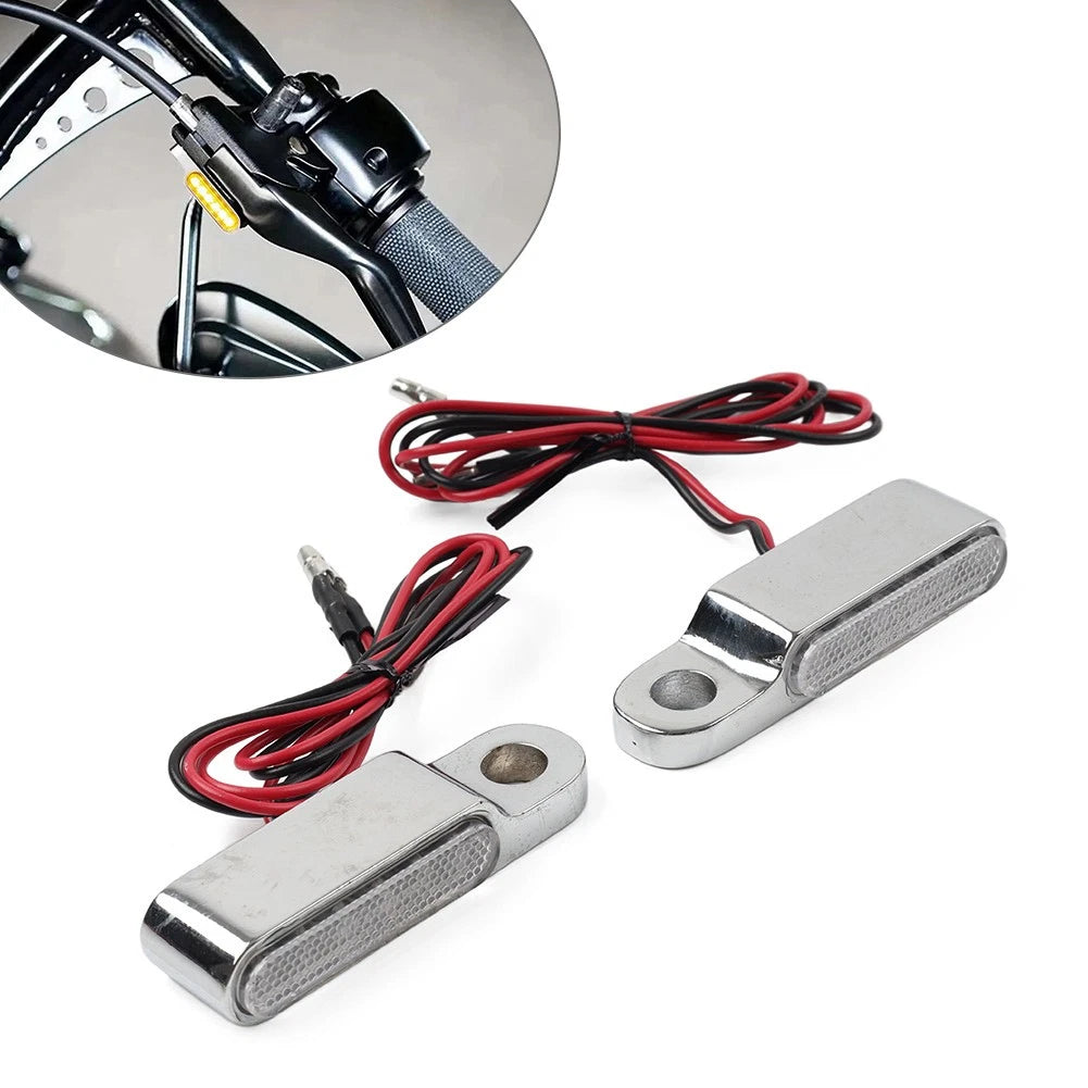 Chrome Handlebar Turn Signal Blinkers for Harley Sportster XL1200 883 (2004–2023)