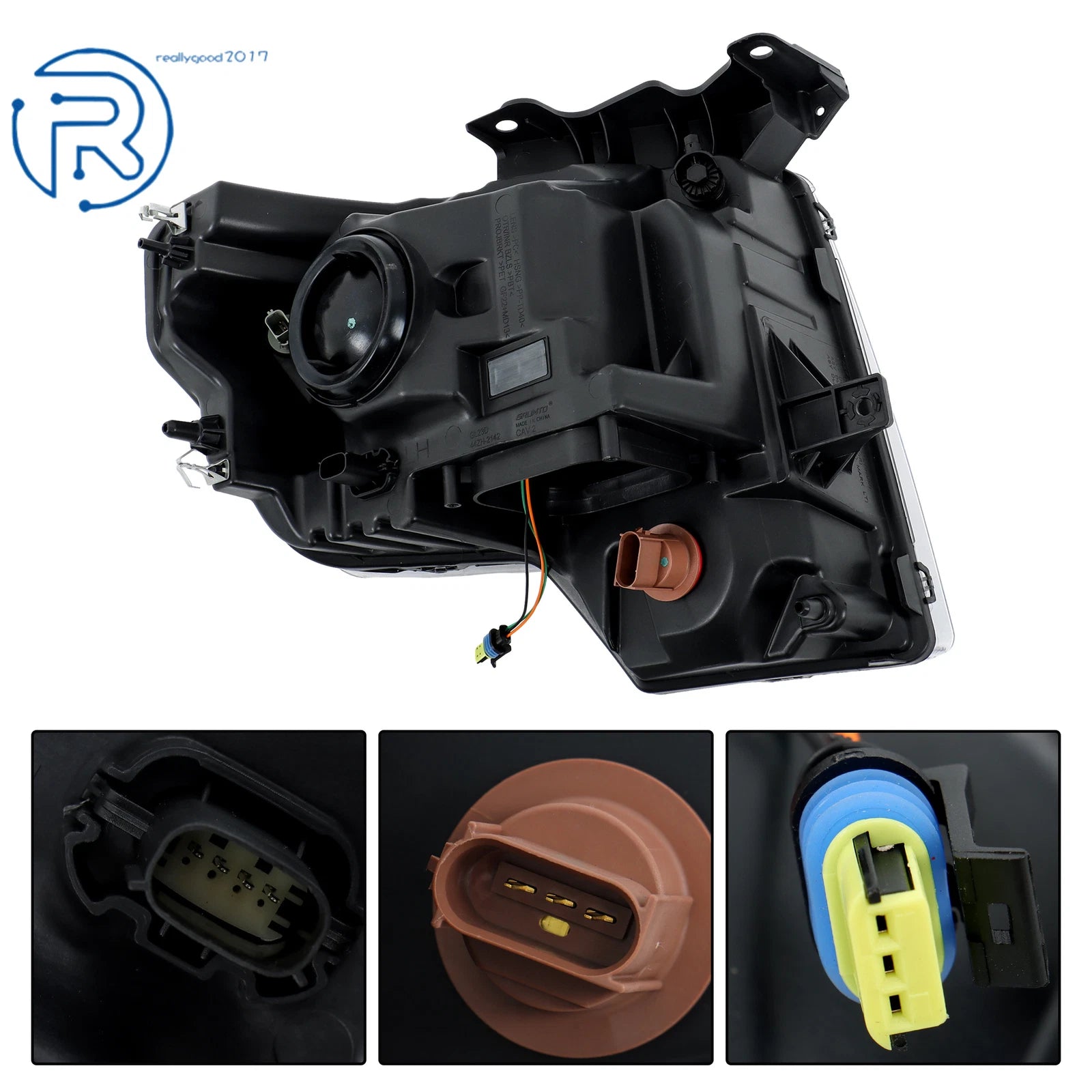 HID Projector Headlight Assembly for Ford F-150 (2013-2014) Black Trim