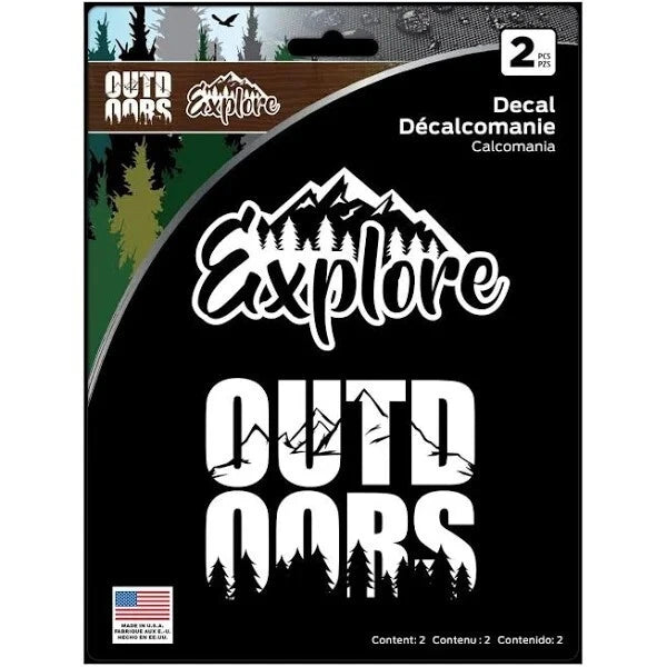2X Chroma Explore Outdoors Decal Badge Emblem Sticker for Truck (25082)