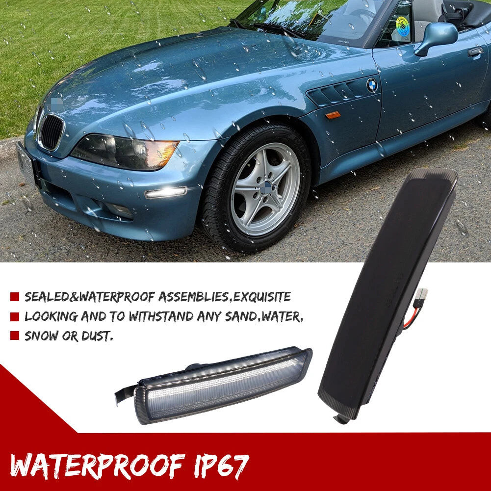 Smoked LED Front Side Marker Lights for BMW Z3 M Coupe Roadster (1996–2002)