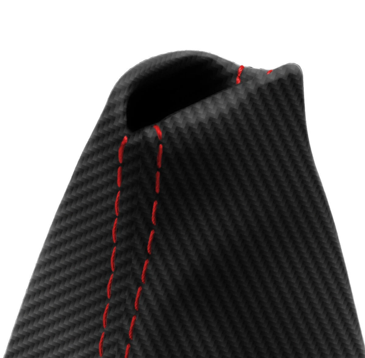 Automatic Shift Boot for Honda Civic (2016–2020) Carbon Fiber Black Red Stitch