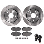 Front Brake Rotors & Pads Kit for Jeep Wrangler JK (2007–2018)