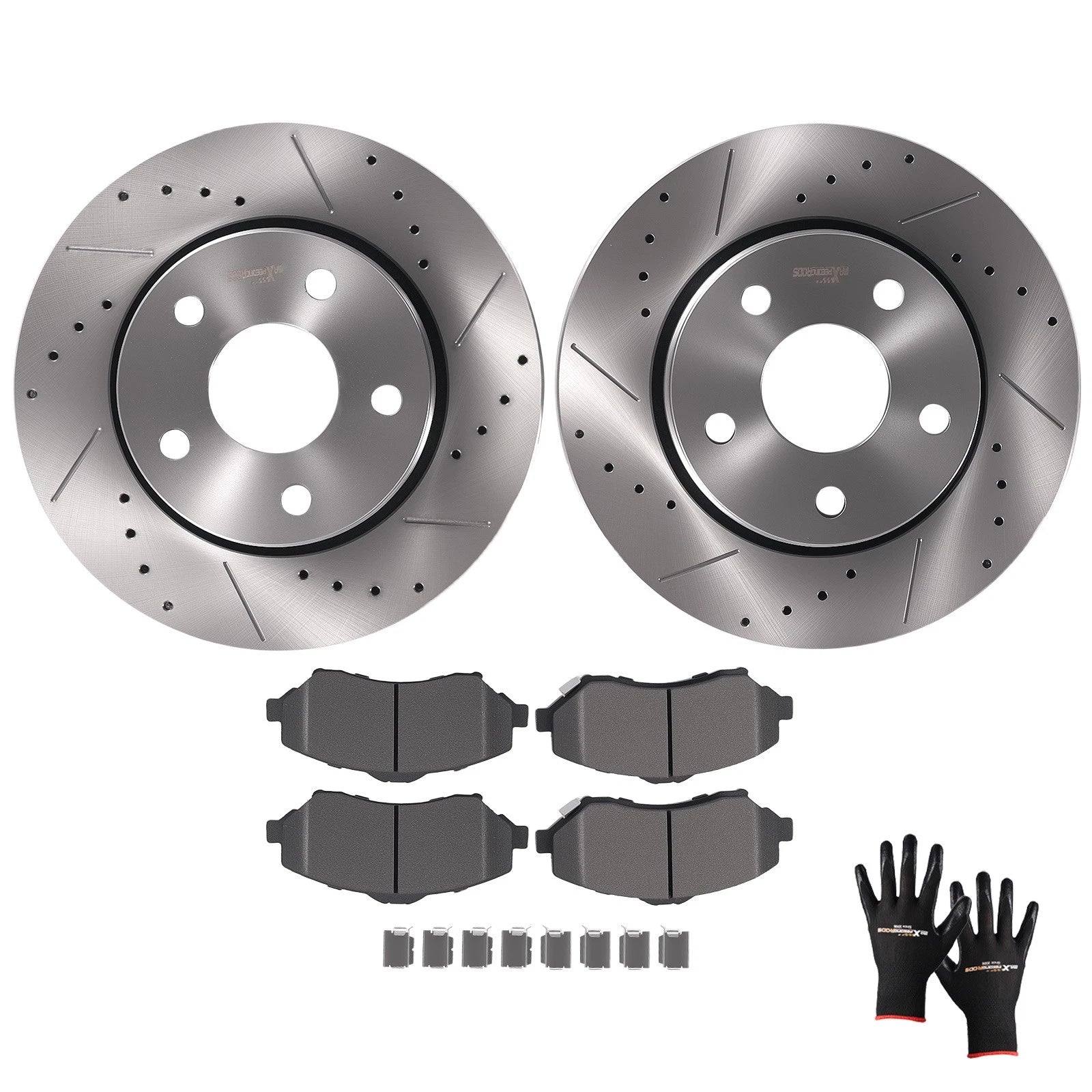 Front Brake Rotors & Pads Kit for Jeep Wrangler JK (2007–2018)