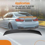Gloss Black Spoiler for VW Golf 7 MK7 R/GTI (2012–2020) ABS Rear Wing